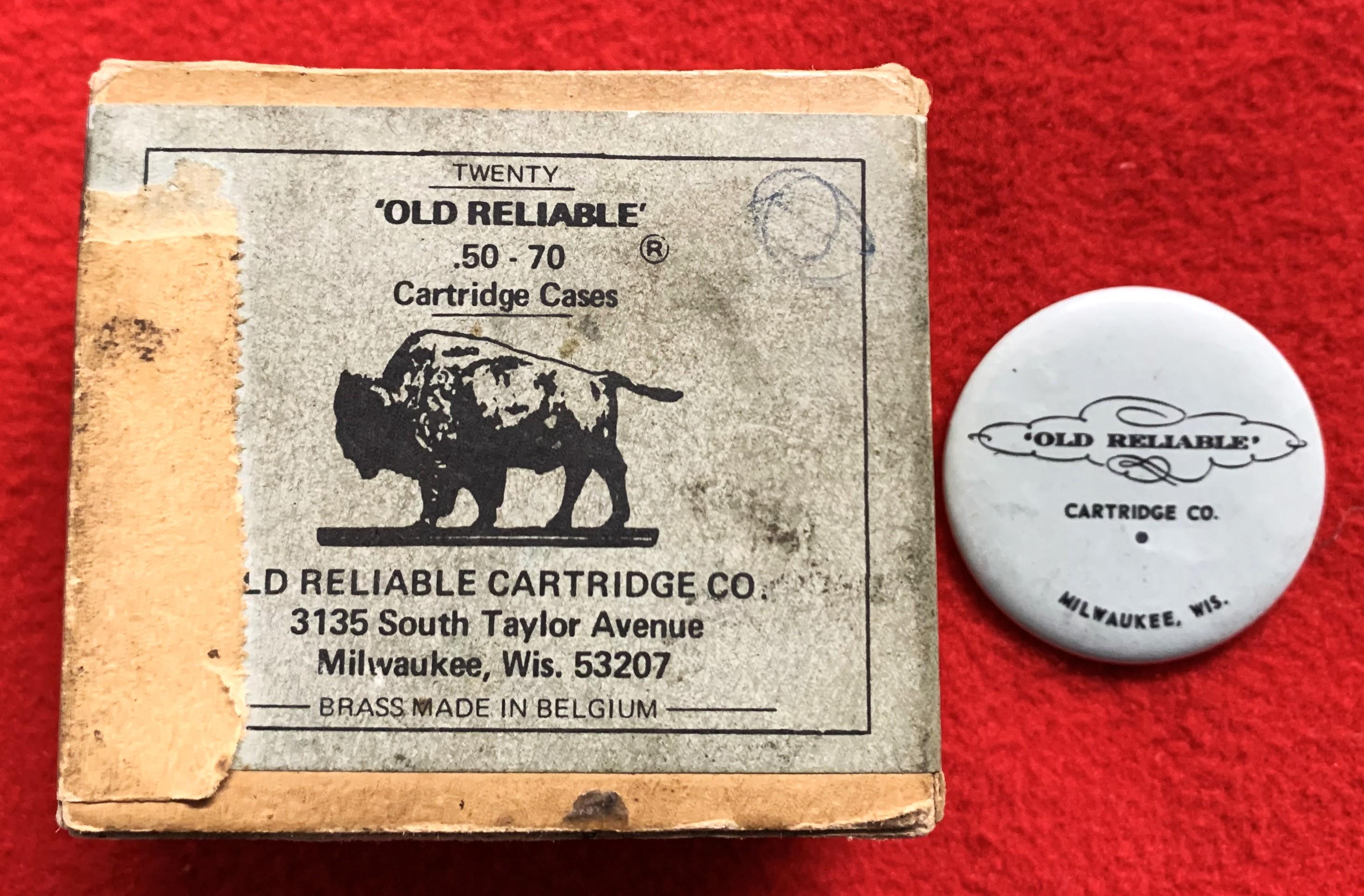 Photo of VINTAGE "OLD RELIABLE CARTRIDGE COMPANY" AMMO BOX