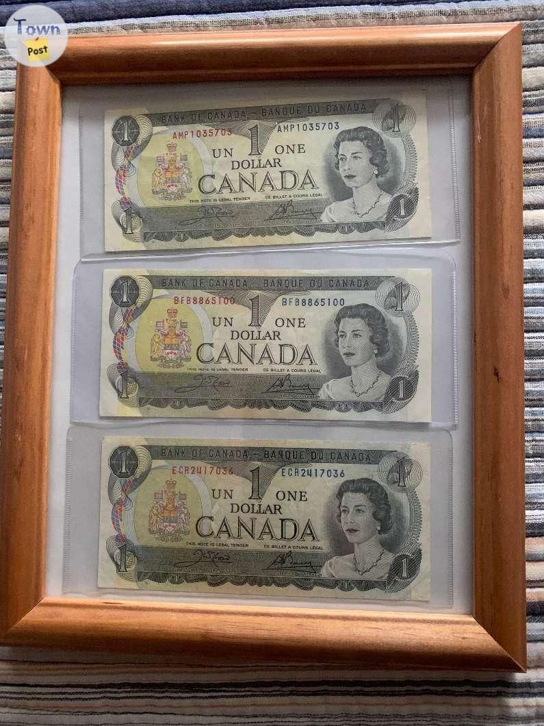 Photo of 3- 1973 Canadian $1.00 Bank Notes