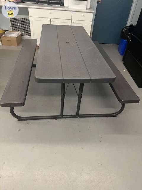 Photo of Table Fold up Maintenance Free Picnic Table