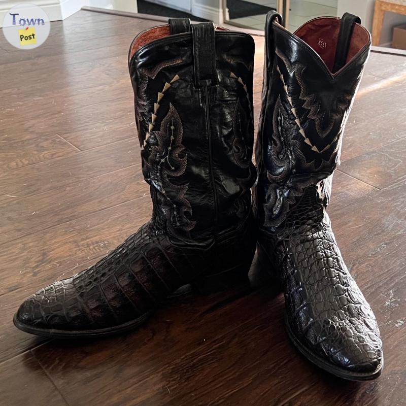 Photo of Dan Post Genuine Caiman Alligator Leather Western Boot Size 12