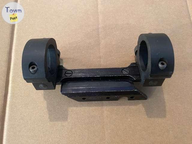 Photo of Parker Hale scope mount, base, and rings for the  Lee Enfield Rifles